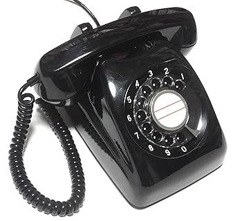 【中古】電電公社 600-A ダイヤル式電話機 黒電話カラー電話 くろ
