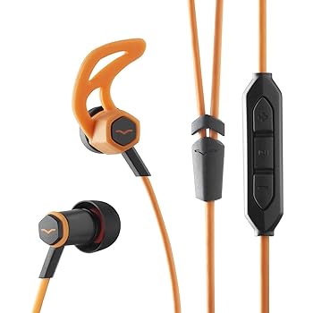【中古】V - MODA Forzaインイヤハイブリッドスポーツヘッドフォン3名取り草リモート\u0026マイクロホン ? Appleデバイス、黒いこと FRZ-I-ORANGE