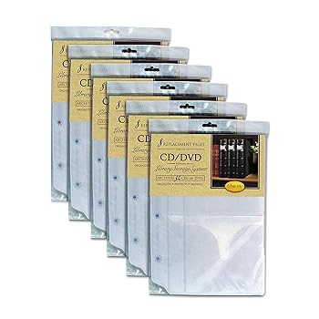 【中古】Bellagio-Italia インサートシート CDDVDストレージバインダー用 - DVD、CD、ブルーレイ、ビデオゲームを保持 - 無酸バインダーオーガナイザーシ