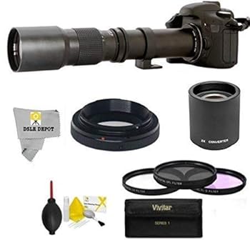 【中古】【39shop】Super★500mm1000mm f8 手動望遠レンズ Canon EOS 80D, 70D, 60Da, 50D, 40D, 30D, 1Ds, Mark III II, 7D, 6D, 5D, 5DS Rebel T6s, T6i, T6i, T5i(良い)|ドリエム店