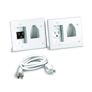 【中古】RCA DH150E RCA 壁内電源取り付けおよびコード管理キット 壁マウントフラットパネルテレビ用 ホワイト