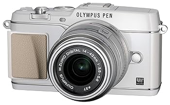 【中古】OLYMPUS 鏡鑑受け答え一眼 PEN E-P5 14-42粍 レンズキットビューファインダー VF-4書き割り 白いこと E-P5 14-42粍 LKIT WHT