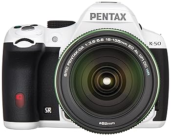 【中古】RICOH デジタル一眼一眼レフ PENTAX K-50 DA18-135mmWR水晶体一揃いの道具 白いこと K-50 18-135WR KIT WHITE 10963