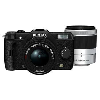 【中古】PENTAX ミラーレス一眼 Q7 ダブルズームキット 標準ズーム 02 STANDARD ZOOM ・望遠ズーム 06 TELEPHOTO ZOOM ブラック Q7 BLACK WZOOM KIT 1074