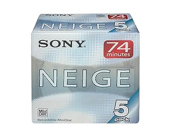 【中古】SONY 吹き込み用MDミニレコード盤 Neige ネージュ 74分 5枚 5MDW74NEB