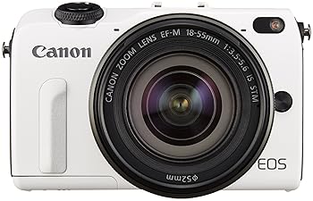 【中古】Canon 鏡鑑受け答え一眼写真機 EOS M2 EF-M18-55 IS STM レンズキットホワイト EF-M18-55粍 F3.5-5.6 IS STM  EOSM2WH-1855ISSTMLK