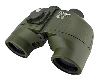 【中古】電話を掛けるマンColeman CS750WPIF Signature 7x50 雨合羽小型望遠鏡 羅針盤内蔵 緑であること