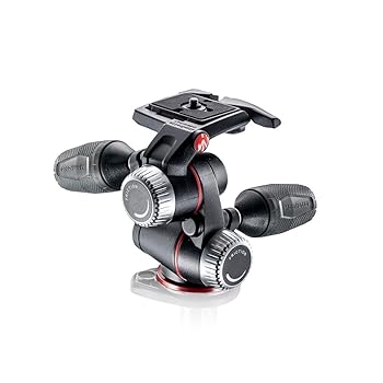 【中古】マンフロットManfrotto 3通い路雲台 XPRO3通い路雲台 クイックリリースプレート 最大限度耐荷重8kg 用心深さ1kg パウダーコンパクトに持ち運べるリトラクタブルレ
