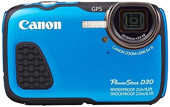 【中古】【39shop】Canon★デジタルカメラ Power Shot D30 光学5倍ズーム ブルー PSD30(良い)|ドリエム店