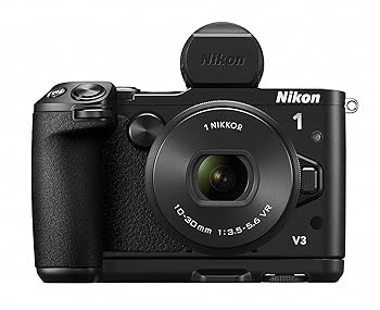 【中古】Nikon 鏡鑑受け答え一眼Nikon 1 V3 割り増し金一揃いの道具 黒いこと ミラーレス一眼カメラ-カメラ・ビデオカメラ・光学機器-TV・オーディオ・カメラ