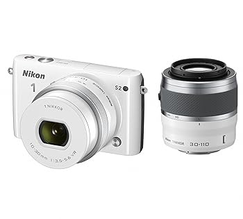 【中古】Nikon 銀鏡受け答え一眼 Nikon1 S2 ダブルズームキット 白いこと S2WZWH