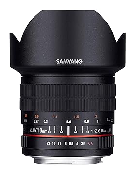 【中古】SAMYANG 単焦点広角レンズ 10mm F2.8 キヤノン EOS EFマウント用 APS-C対応 881085