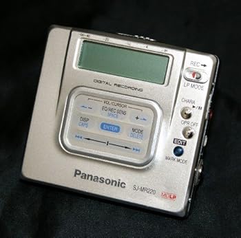 【中古】Panasonic パナソニック SJ-MR220-S しろがね色 携帯型MDリコーダー MDLP相応う MD吹き込み生まれ変わり兼用機録再MD電気蓄音機