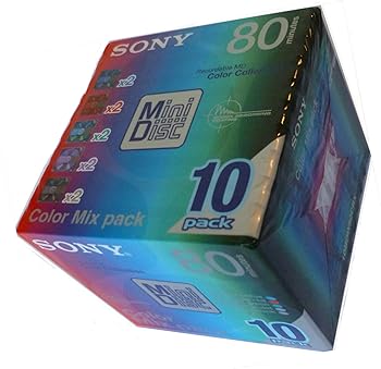 【中古】SONYソニー 吹き込み用ミニレコード盤 色つや雑ぜ合わせる容器に並べる 10枚入り口・入口 10MDW80CRX