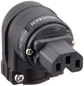 【中古】FURUTECH ADL 角度自然調整能力のある L型インレットプラグ ロジウムメッキ遣りかた FI12L-R
