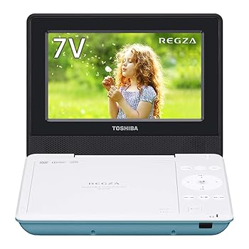 【中古】東芝 7型ポータブルDVDプレーヤーグリーンCPRM対応TOSHIBA REGZA レグザポータブルプレーヤー SD-P710SG
