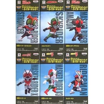 【中古】仮面ライダーシリーズ ワールドコレクタブルフィギュア ライダーキック 全6種セット