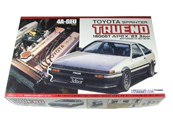【中古】フジミ模型　03657　124　トヨタ　スプリンタートレノ　'83前期型 3door 　レジン製完成品エンジン　　4A-GEU