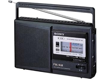 【中古】（似つかわしい）SONY ICF-28 FMラジオ受信機 (黒いこと)
