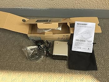 【中古】SHARP 1ビット 携帯型MD電気蓄音機 MD-DS33-S (しろがね色系)