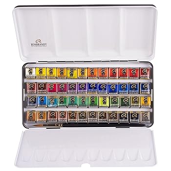 【中古】(良い）ターレンス 固形水彩絵具 レンブラント透明水彩 48色セット T.05M8648 ハーフパン 47,315円