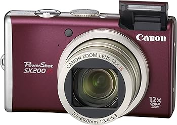 【中古】(似つかわしい)Canon デジタル写真機 PowerShot (力強さ打つこと) SX200 IS 赤いこと PSSX200IS(RE)