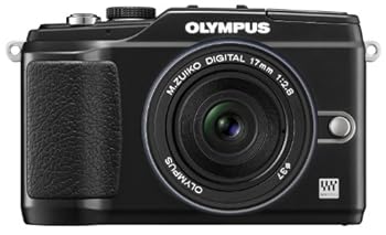 【中古】(良い)OLYMPUS ミラーレス一眼 E-PL2 パンケーキレンズキット ブラック E-PL2 PKIT BLK