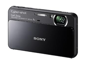 【中古】SONY デジタル写真機 Cyber-Shot(サイバーショット) T110 1610万絵素CCD 光学ｘ4 黒いこと DSC-T110/B