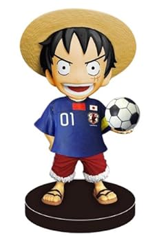 【中古】ボビングヘッド ONE PIECE シリーズ モンキー・D・ルフィ サッカー日本代表チームVer