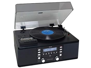 【中古】(良い)TEAC CDレコーダー ターンテーブル/カセットプレーヤー付 LP-R550USB-B 36,895円