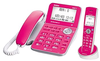 【中古】ユニデン DECT操作手順コードレス留守番電話 本体+子機1台印字機(さくら色) DECT3288(RO)
