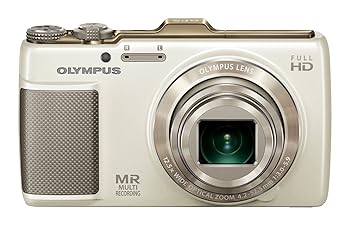 【中古】(良い)OLYMPUS デジタルカメラ SH-25MR ホワイト iHSテクノロジー GPS・電子コンパス内蔵 1600万画素 裏面照射型CMOS 光学12.5倍ズーム DUAL IS ハイビ