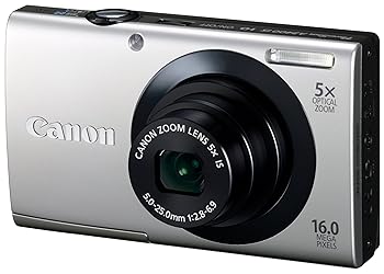 【中古】Canon デジタル写真機 PowerShot A3400IS しろがね色 光学5倍望遠レンズ タッチパネル PSA3400IS(SL)