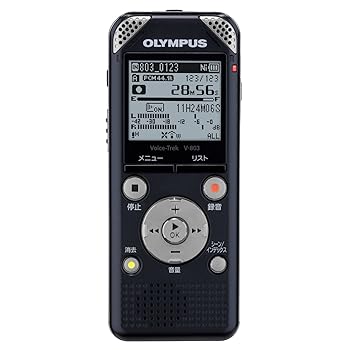 【中古】OLYMPUS ICレコーダー VoiceTrek 8GB リニアPCM対応 指向性マイク搭載 FMチューナー付 BLK ブラック V-803