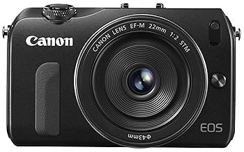 【中古】Canon ミラーレス一眼カメラ EOS M レンズキット EF-M22mm F2 STM付属 ブラック EOSMBK-22STMLK