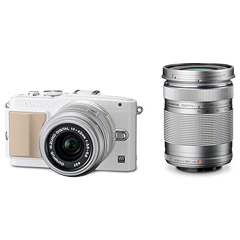 【中古】(良い)OLYMPUS ミラーレス一眼 PEN Lite E-PL5 ダブルズームキット ホワイト E-PL5 DZKIT WHT