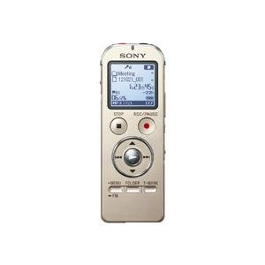 【中古】(好いたらしい)SONY ステレオ集積回路リコーダー FMラジオ受信機付 4GB 三鞭酒ゴールド ICD-UX533F/N