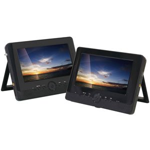 【中古】ツインモニター 7インチ フルセグ搭載 ポータブルDVDプレーヤー RV-704W｜ドリエム店