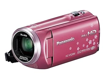 【中古】パナソニック デジタルハイビジョンビデオカメラ V520 内蔵メモリー32GB ピンク HC-V520M-P