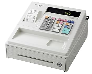 【中古】(似つかわしい)読みやすい 陰電子金銭登録器 8分け取り 印刷工計算器 白いこと系 XE-A147-W