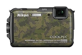 【中古】(好いたらしい)Nikon デジタル写真器 COOLPIX AW110 雨合羽18m 耐衝撃2m ディープカムフラージュ AW110DGR
