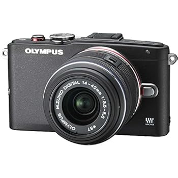 【中古】(良い)OLYMPUS ミラーレス一眼 PEN Lite E-PL6 レンズキット ブラック E-PL6 LKIT BLK