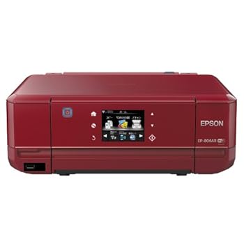 【中古】(良い)EPSON インクジェット複合機 Colorio EP-806AR 無線 有線 スマートフォンプリント Wi-Fi Direct レッド