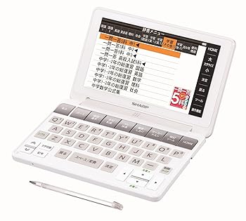 【中古】(良い)シャープ カラー電子辞書Brain 中学生モデル ホワイト系 PW-SJ1-W