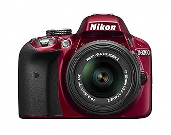 【中古】(好いたらしい)Nikon デジタル一眼二眼レフ写真機 D3300 18-55 VR II水晶体一揃いの道具 赤いこと D3300LKRD