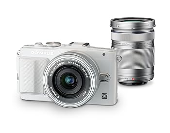 【中古】OLYMPUS ミラーレス一眼 PEN Lite E-PL6 EZダブルズームキット ホワイト E-PL6 EZ DZKIT WHT