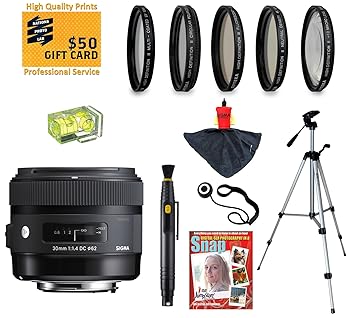 【中古】(良い)シグマ30 mm f / 1.4 DC HSM Artレンズwith UV、CPL、FLD、nd4、+ 10マクロフィルターとバンドルfor Sony Alpha a77 , a65 , a58 , a57 , a55 , 98,700円