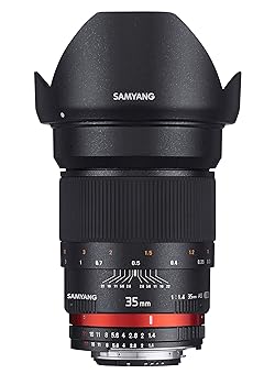 【中古】SAMYANG 単焦点レンズ 35mm F1.4 キヤノン EF用 フルサイズ対応 884116