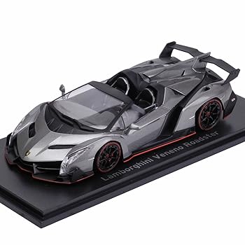 【中古】(良い)京商オリジナル 1/43 ランボルギーニ ヴェネーノ ロードスター グレー/レッドライン 完成品｜ドリエム店