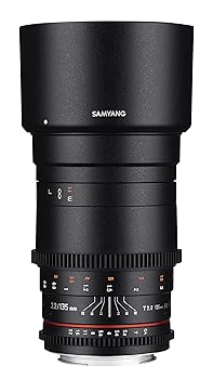 【中古】(良い)Samyang SYDS135M-N VDSLR II 135mm f/2.2-22 望遠プライムレンズ Nikon Fマウントデジタル一眼レフカメラ用